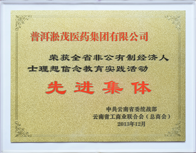 2013年—云南省非公有制經(jīng)濟(jì)人士理想信念教育實(shí)踐活動(dòng) 先進(jìn)集體